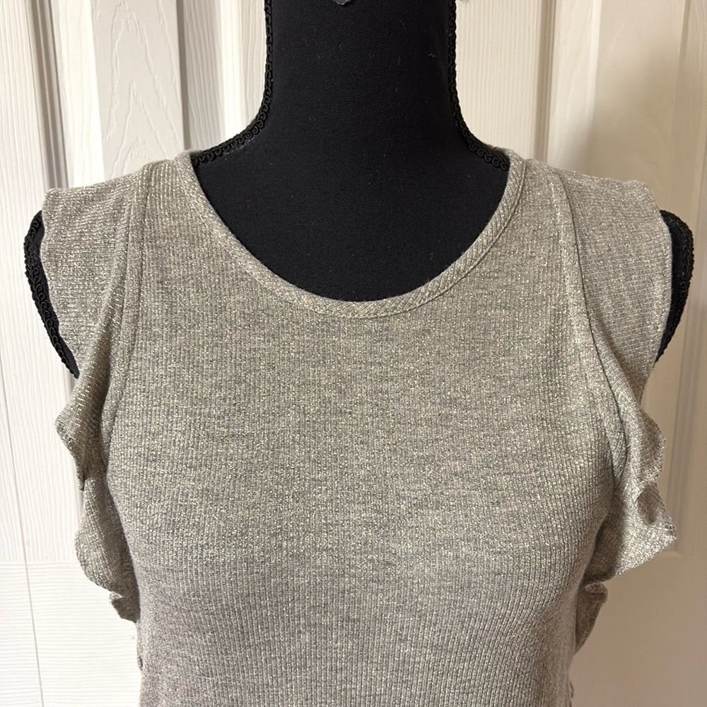 Madewell Metallic Ruffle Tank Top - Picture 6 of 13